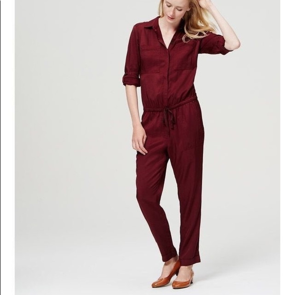 Ann Taylor Loft Utility Jumpsuit